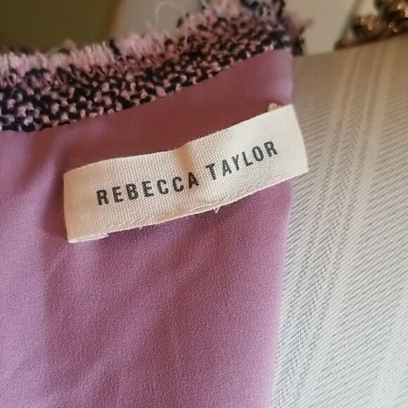 Rebecca Taylor ⭐ Pink Boucle Tweed Dress - Picture 8 of 12